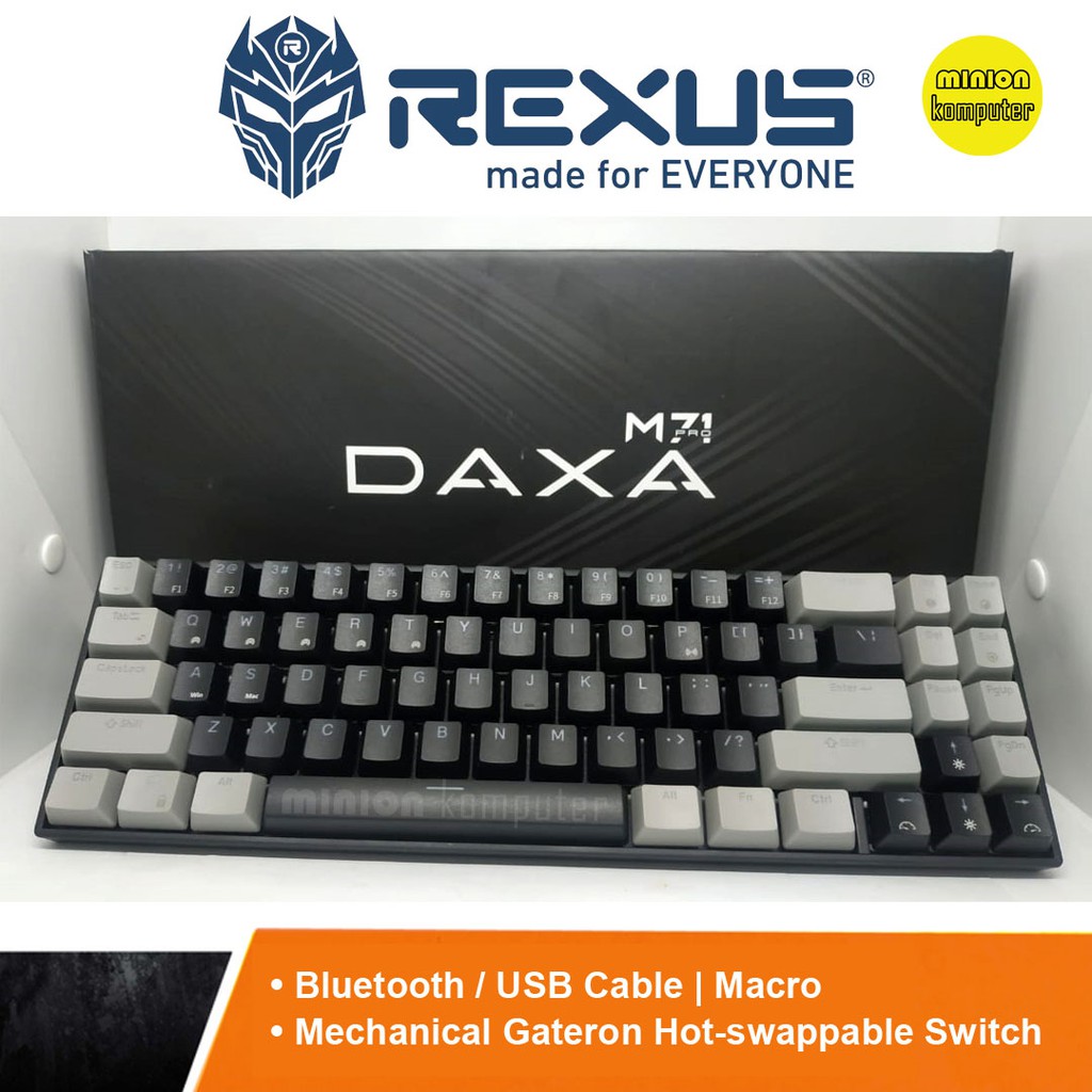 Jual Rexus Daxa M71 PRO RGB Mechanical Gaming Keyboard Bluetooth