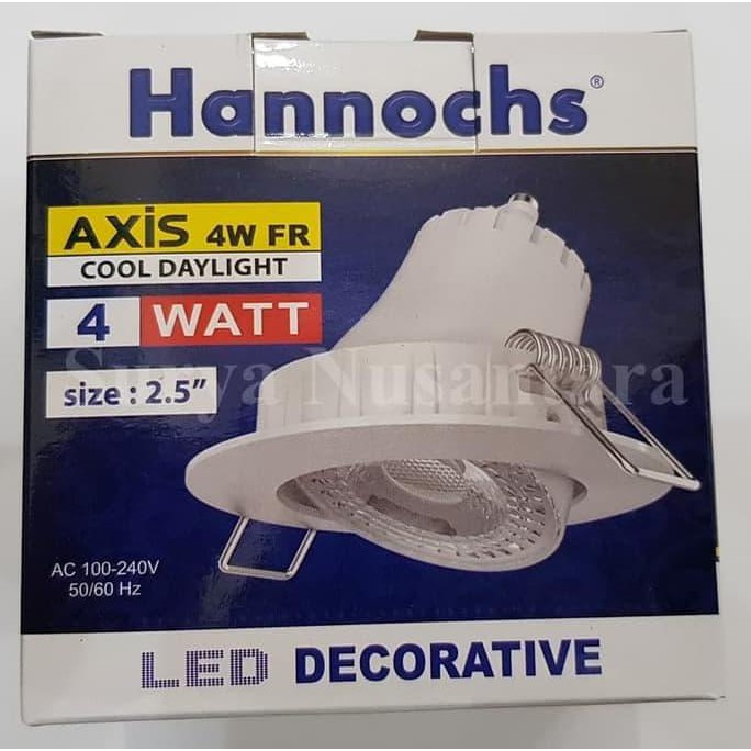 Jual Siap Kirim Lampu Ceiling Tanam Plafon Led Axis Hannochs Watt Bulat Sorot Spot Original