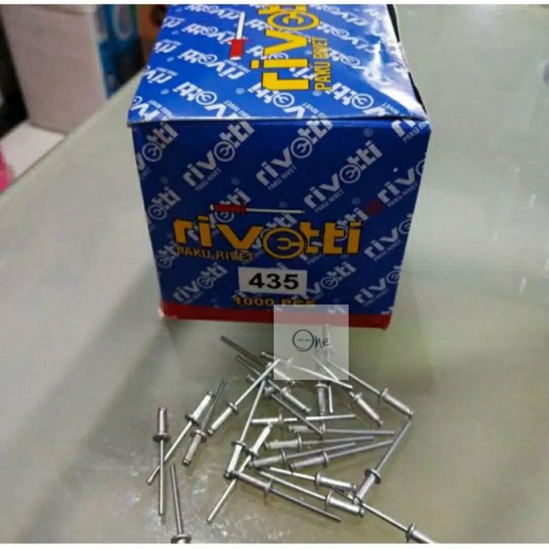 Jual Paku Rivet Rivetti 435 (3,2mm x 9mm) 1 Dus 1000 pcs Paku Keling ...