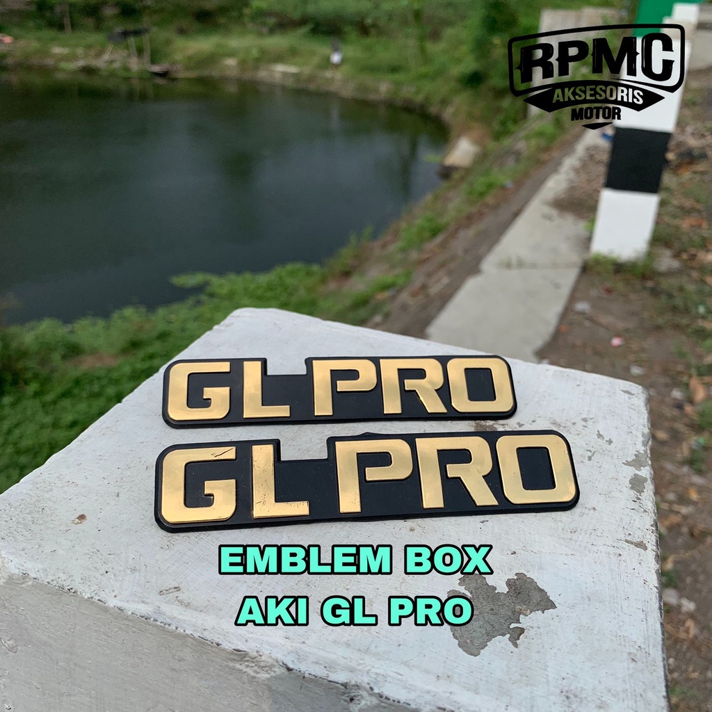 Jual EMBLEM TUTUP AKI GL PRO LOGO BOX AKI BOX ACCU TEPONG SAMPING