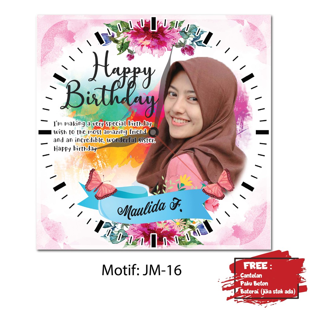 Jual [CUSTOM] Jam Dinding Media Papan MDF Siap Pasang (Kd. JM) | Shopee ...
