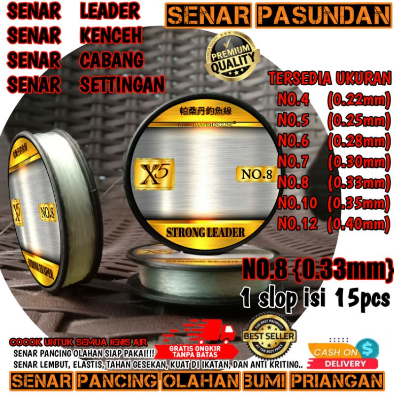 Jual PASUNDAN FISHING LINE (50M), SENAR KENCEH,SENAR LEADER,SENAR ...