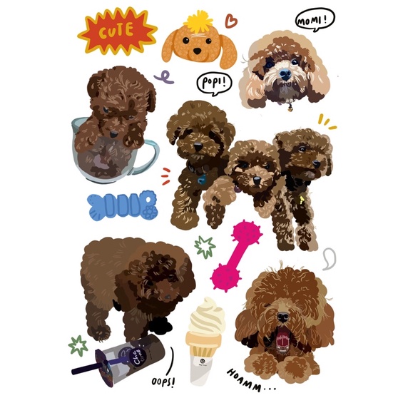 Jual sticker sheet poodle | Shopee Indonesia