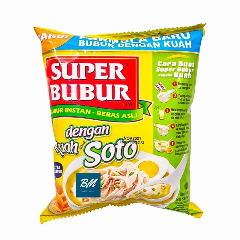 Jual Super Bubur 45 Gr Super Bubur Tim Instan Lezat Rasa Ayam Abon