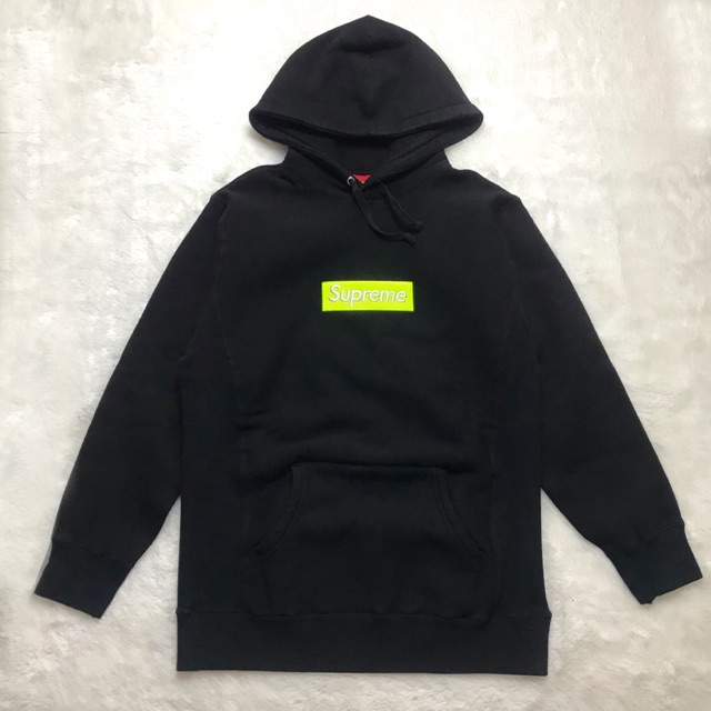 Supreme Burberry Box Logo Hoodie 'Black'