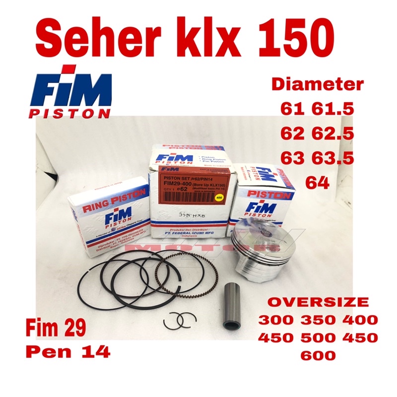 58mm Piston Kit For KLX150, KLX150BF, KLX150L, D-Tracker 150