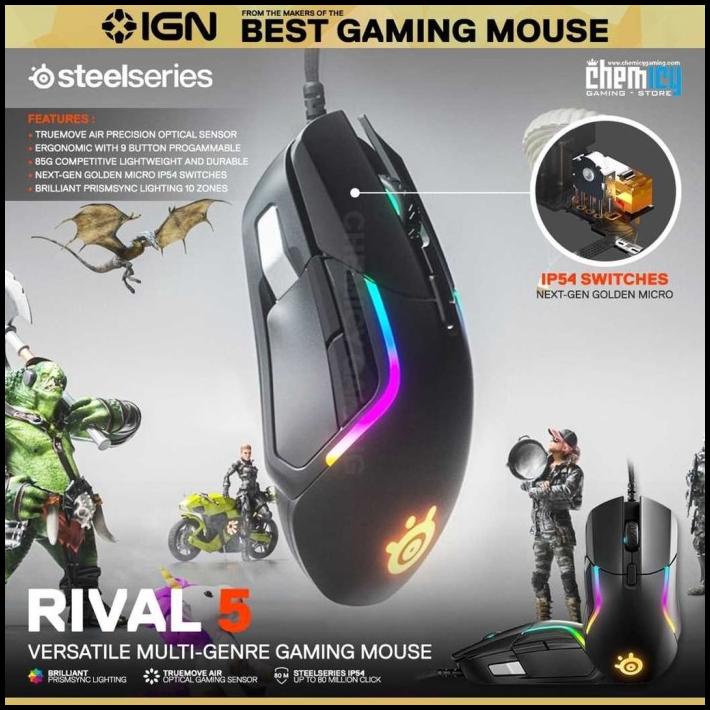 Jual Steelseries Rival 5 Rgb Gaming Mouse | Shopee Indonesia