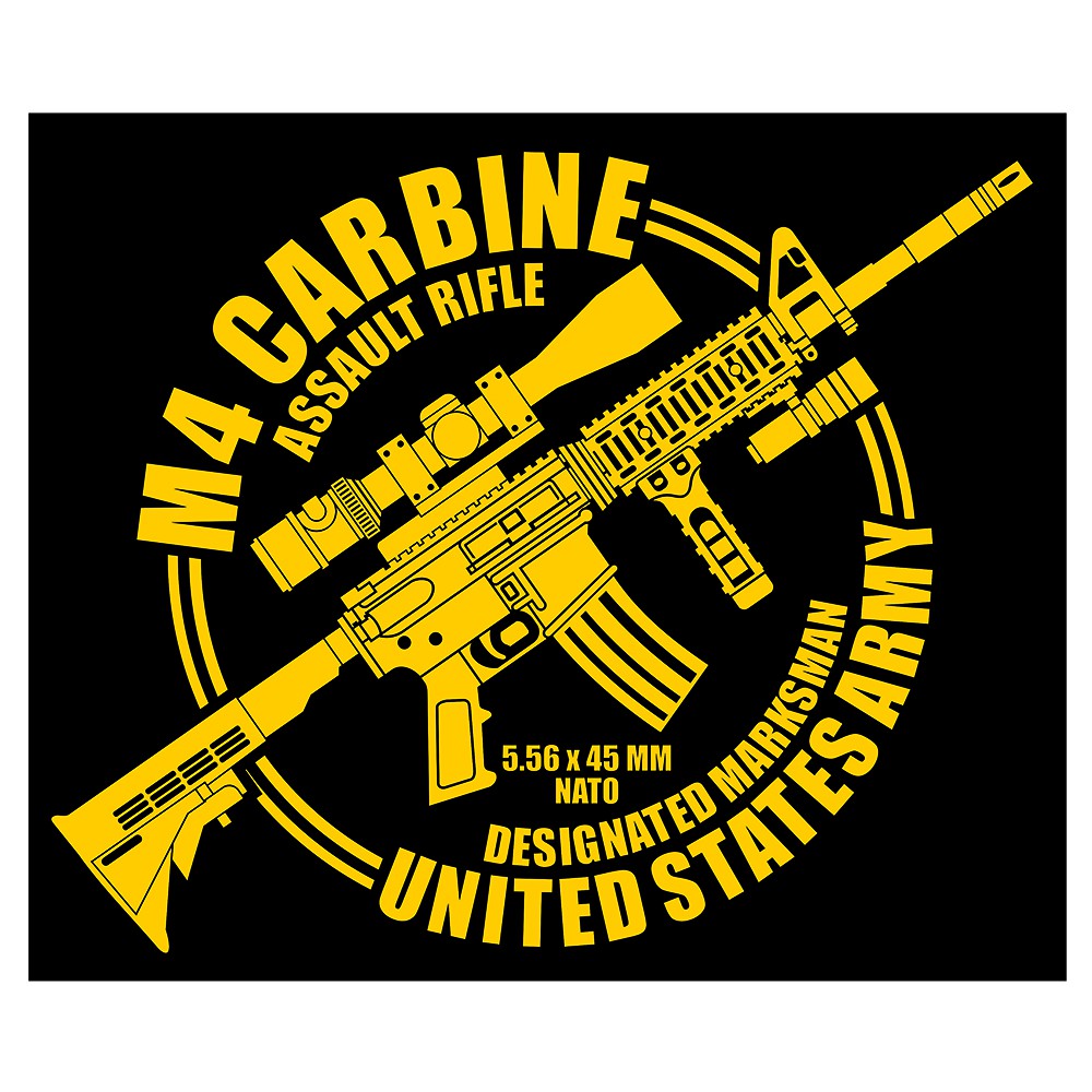 Jual M4 Designated Marksman Two Stripes Cutting Sticker | Shopee Indonesia