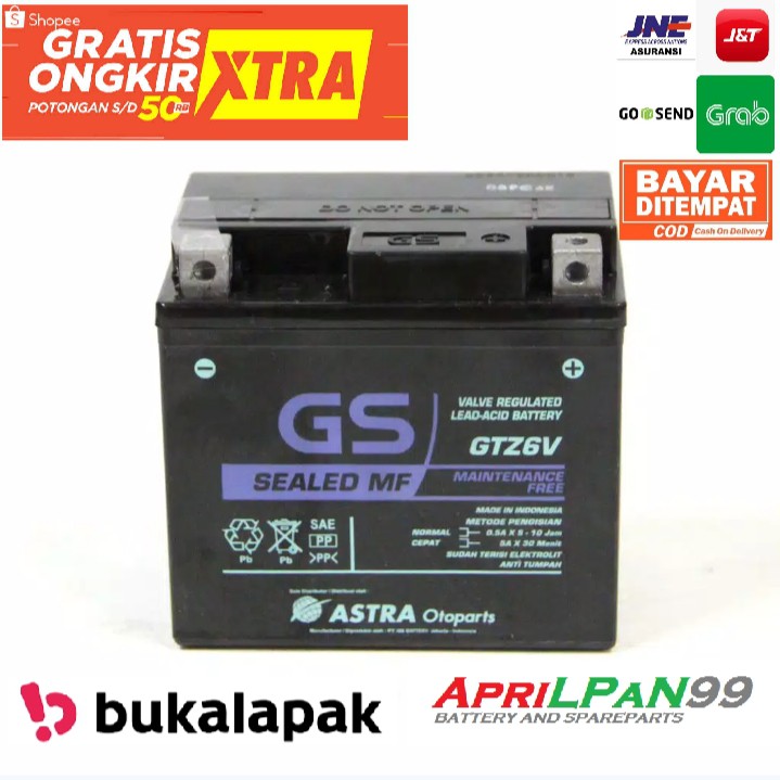 Jual AKI MOTOR NEW HONDA SCOOPY ESP GTZ6V GS ASTRA ASLI | Shopee Indonesia