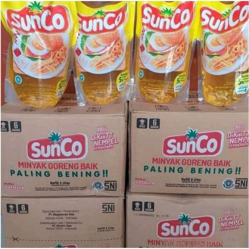 Jual Sunco 2 liter 1 dus minyak goreng sunco 2 liter | Shopee Indonesia