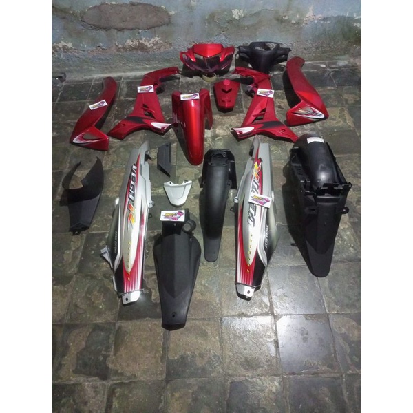 Jual Cover body full set kasar halus body vega r new warna silver merah ...