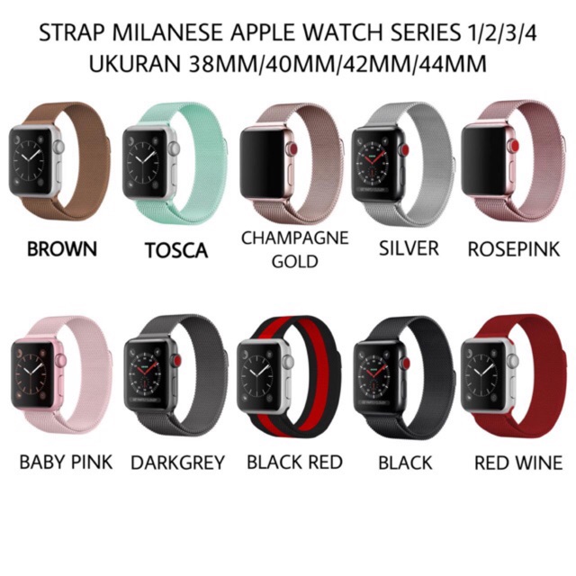 1 STRAP MILANESE APPLE WATCH 38MM 40MM 41MM For Series 1 2 3 4 5 6 7 SE TALI JAM APPLE WATCH