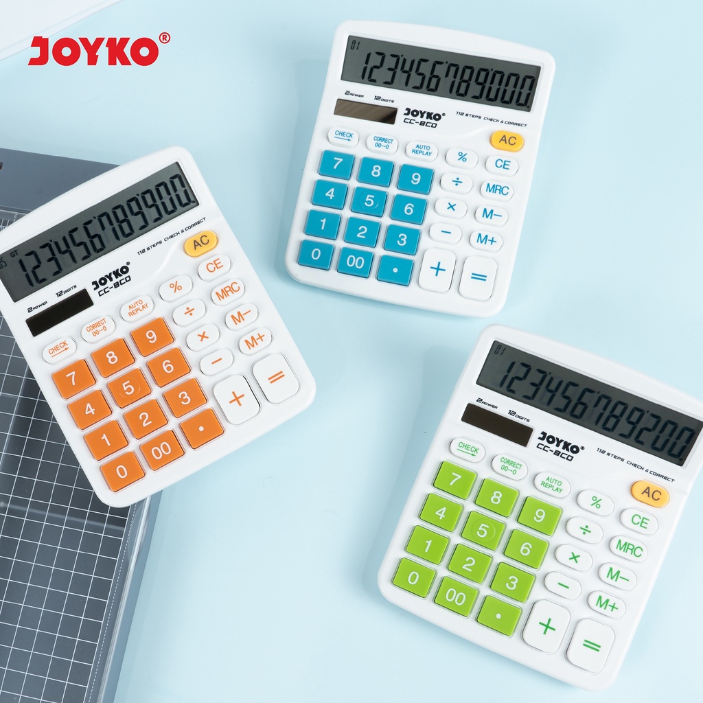 JOYKO Calculator Kalkulator CC-8 12 Digits Check & Correct (9)