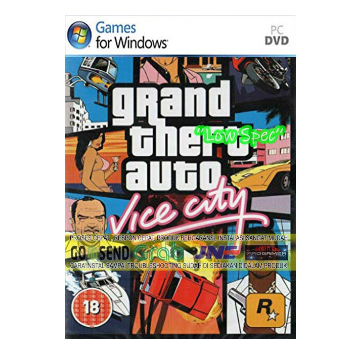 Jual GTA - GRAND THEFT AUTO - VICE CITY | CD DVD GAME | PC GAME ...