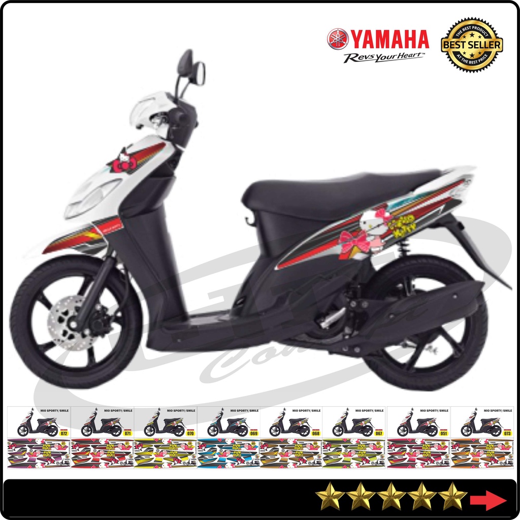 Jual Stiker Striping MIO Sporty Variasi Hello Kitty Sticker Motor Lama