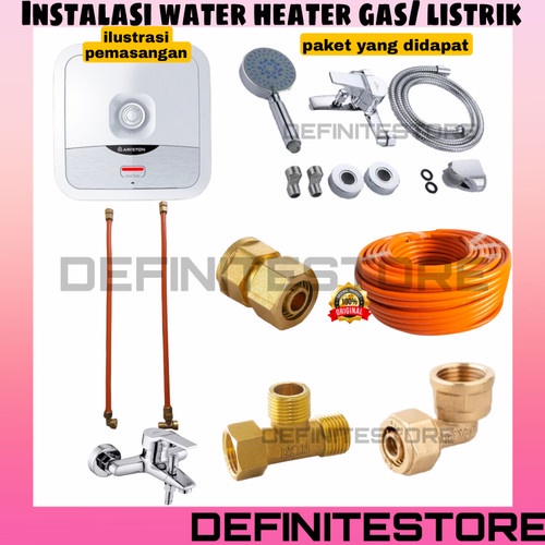 Jual PAKET INSTALASI WATER HEATER GAS LISTRIK HEMAT ARISTON MODENA NIKO |  Shopee Indonesia