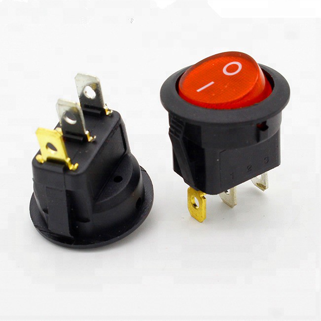 Jual ROCKER SWITCH ROUND 3 PIN / SAKLAR ON OFF BULAT 3 PIN | Shopee ...