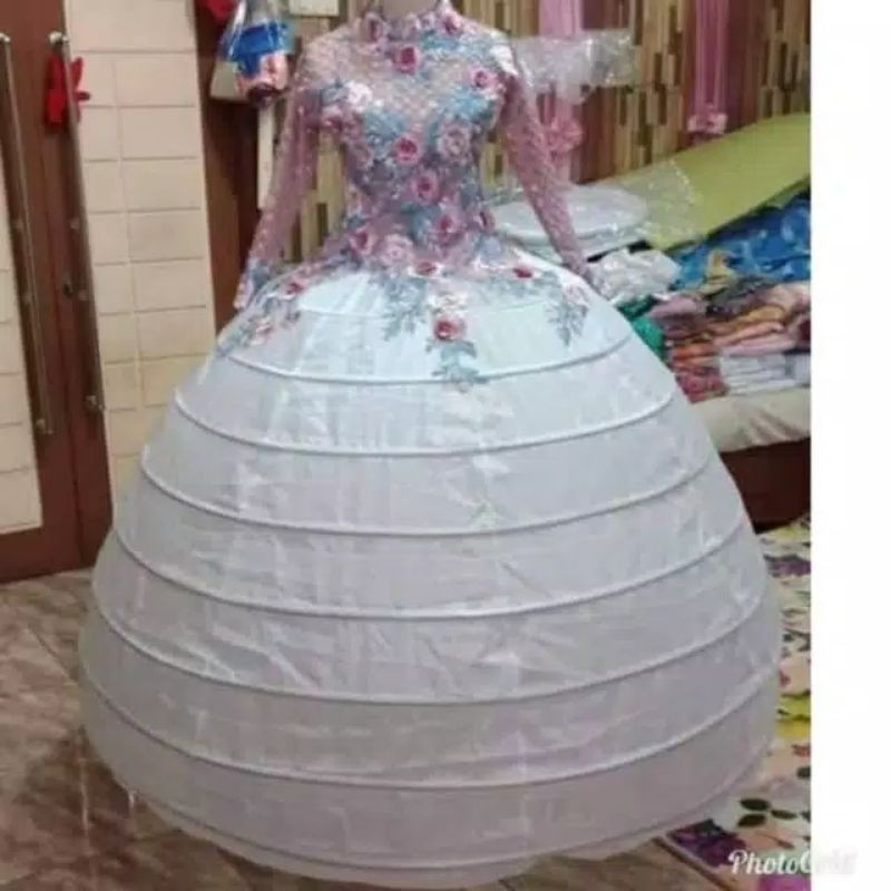 Jual PETTICOAT / PETIKUT / PETICUT RING 8 PENGEMBANG GAUN PENGANTIN ...