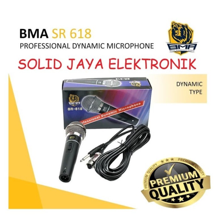 Jual MICROPHONE MIC BMA SR618 PROFESIONAL DINAMIC MIK SR-618 KARAOKE ...