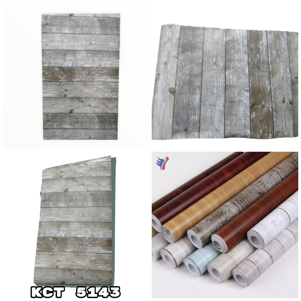 Jual Wallpaper Dinding Wallpaper Ruang Tamu Ukuran 45cm X 5m Wallpaper Motif Kayu Dekorasi 5012