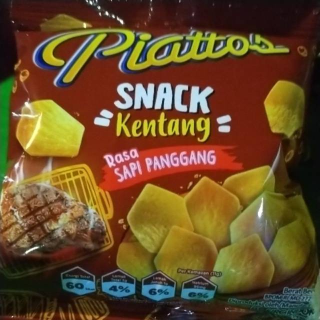 Jual PIATTOS SNACK KENTANG RASA SAPI PANGGANG (1) RENCENG | Shopee ...