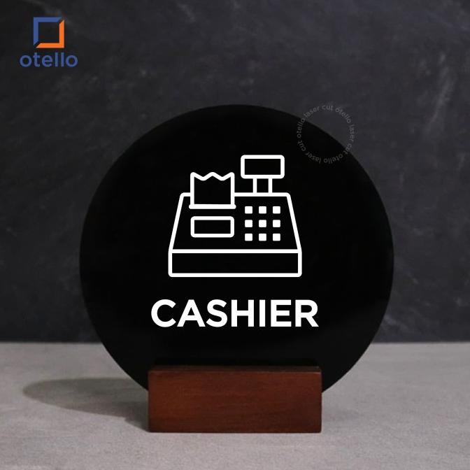 Jual Cashier Sign Board Meja Akrilik Kasir Table Signage Toko Duduk Acrylic Shopee Indonesia 7321