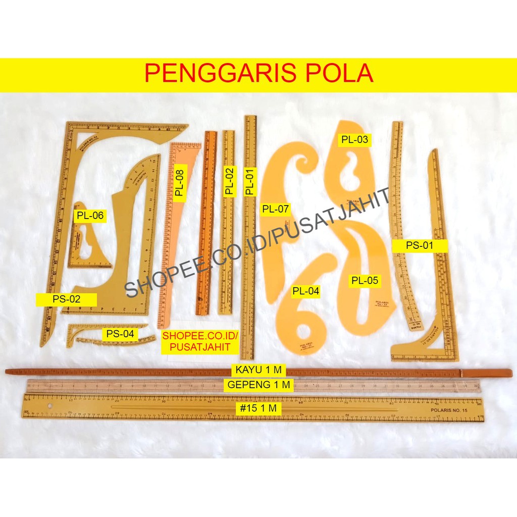 Jual Penggaris Pola Jahit Polaris Shopee Indonesia