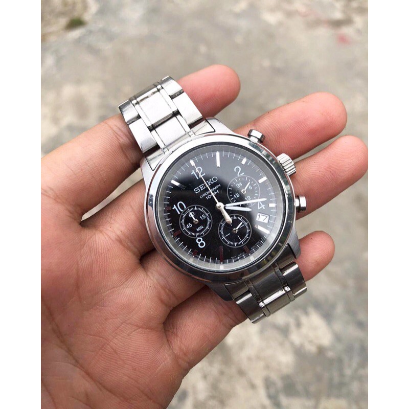 Seiko Chronograph 6T63 00A0 bekas second seken preloved