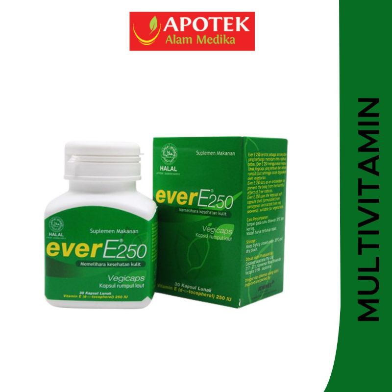 Jual Ever E250 Isi 30 Kapsul Lunak Vitamin Kulit Shopee Indonesia 8691