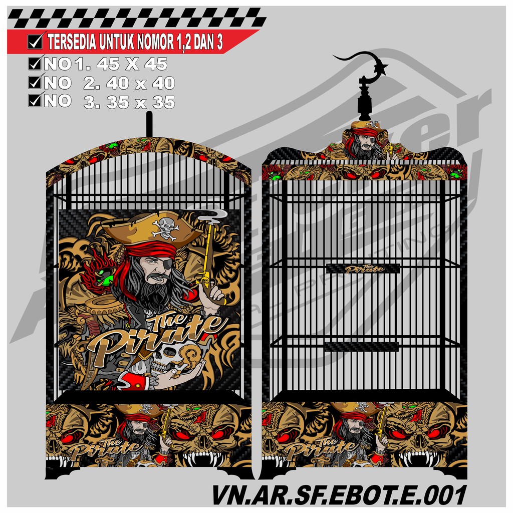 Jual Stiker Decal Kandang Ebod Kotak Dekal Sangkar Burung Kotak Model Ebod Bnr Kosan Disain