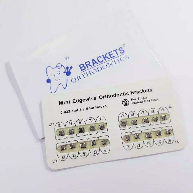 Jual bracket amplop biru / merah fancy orange no hook orthodontics