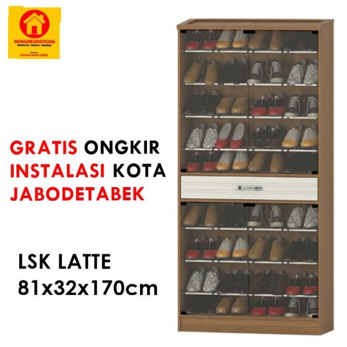 Jual Rak Sepatu Kaca Lemari Sepatu Kaca Lks Latte Olympic Rs35354