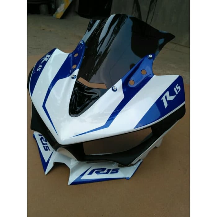 Jual cover headlamp model r25 r15 old hitam doff merah pnp r15 v2