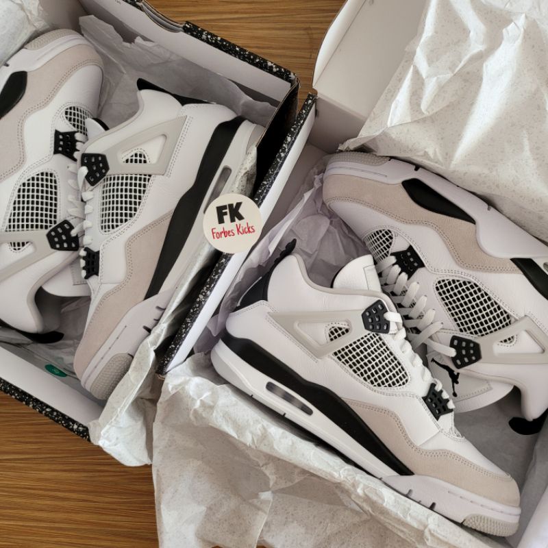 Jual Air Jordan 4 Retro Military Black white oreo cement pure money