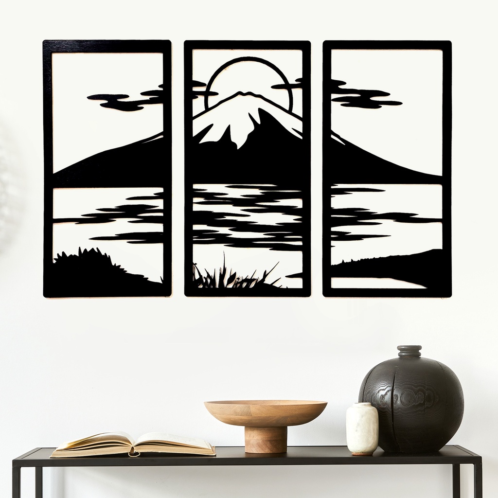 Jual Hiasan dinding kayu ruang tamu dekorasi rumah aesthetic waldecor