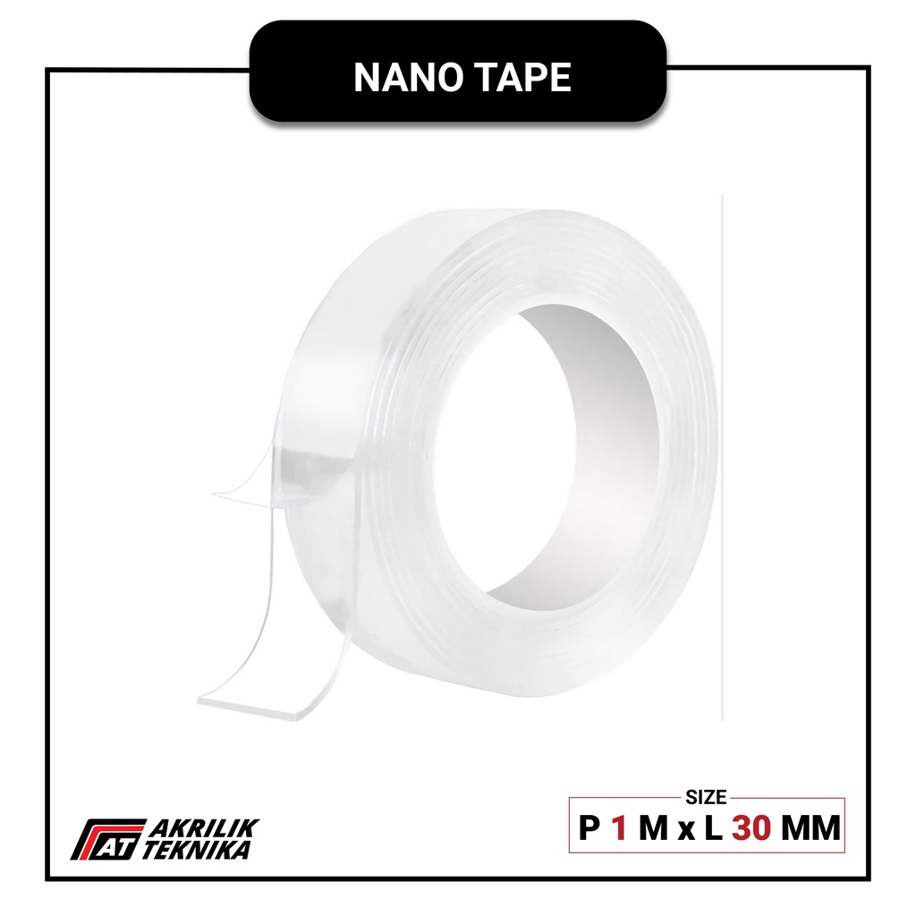 Jual NANO DOUBLE TAPE BENING TAHAN AIR 30MM X 2MM X 1M (P) AKRILIK ...