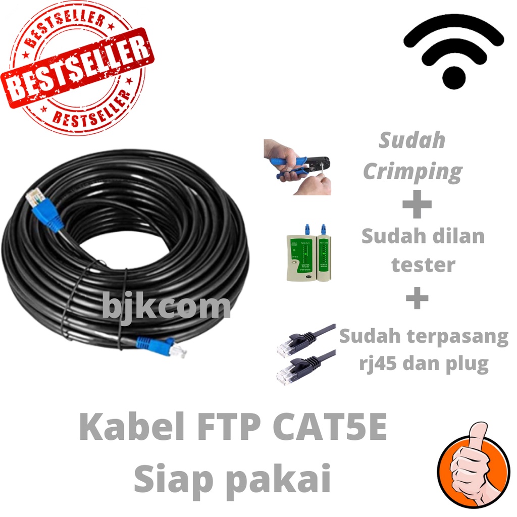 Jual KABEL LAN 5 METER SIAP PAKAI (hitam) | Shopee Indonesia