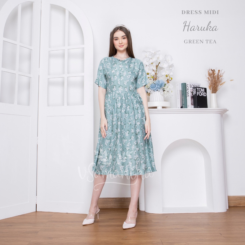 Jual vSamantha - Dress / Daster Midi Korean Haruka | Shopee Indonesia