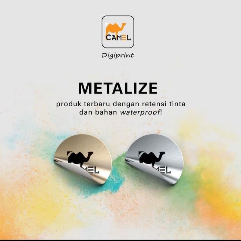 Jual Sticker Camel Vinyl laser sticker Gold Silver Metalize A3 ...