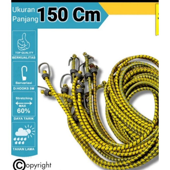 Jual Tali Pengikat Barang 150Cm 1.5 Meter | Shopee Indonesia