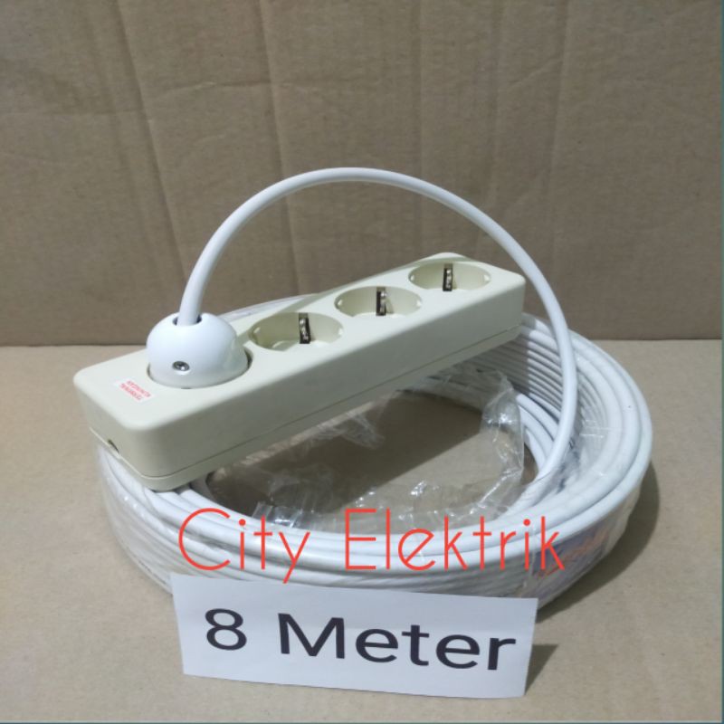 Jual Stop Kontak Jadi Rakitan Kabel 8 Meter + Terminal Uticon 4 Lubang ...