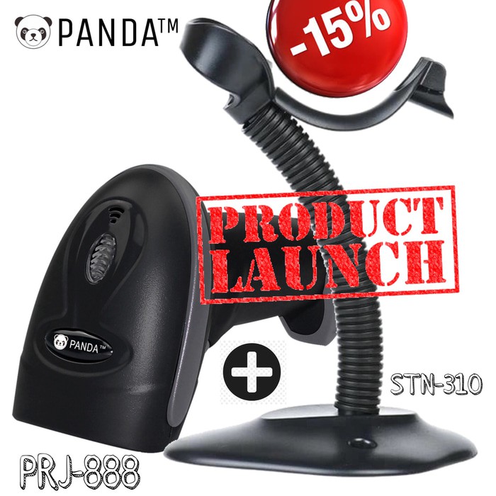 Jual 2D BARCODE SCANNER E-FAKTUR PANDA PRJ-888A AUTO+STAND(QR Code ...