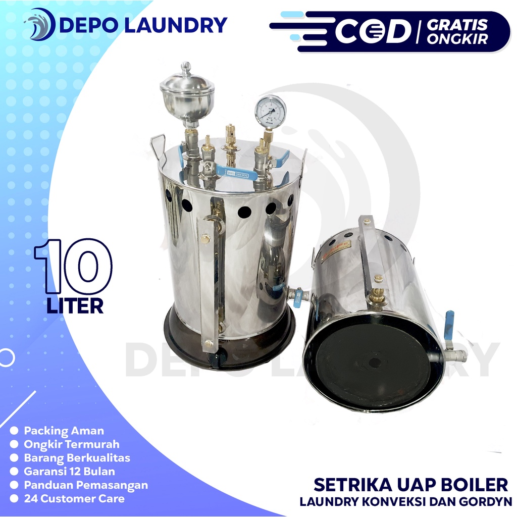 Jual FREE ONGKIR JAWA-BALI Setrika uap Gas Boiler Laundry Lengkap ...