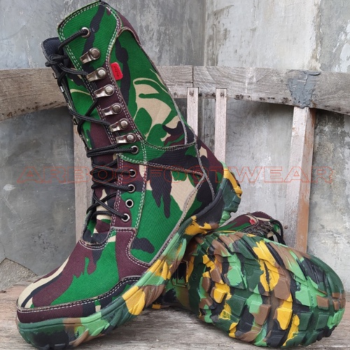Jual Sepatu PDL Pria tni FULL loreng/sepatu loreng raider/ sepatu tni ...