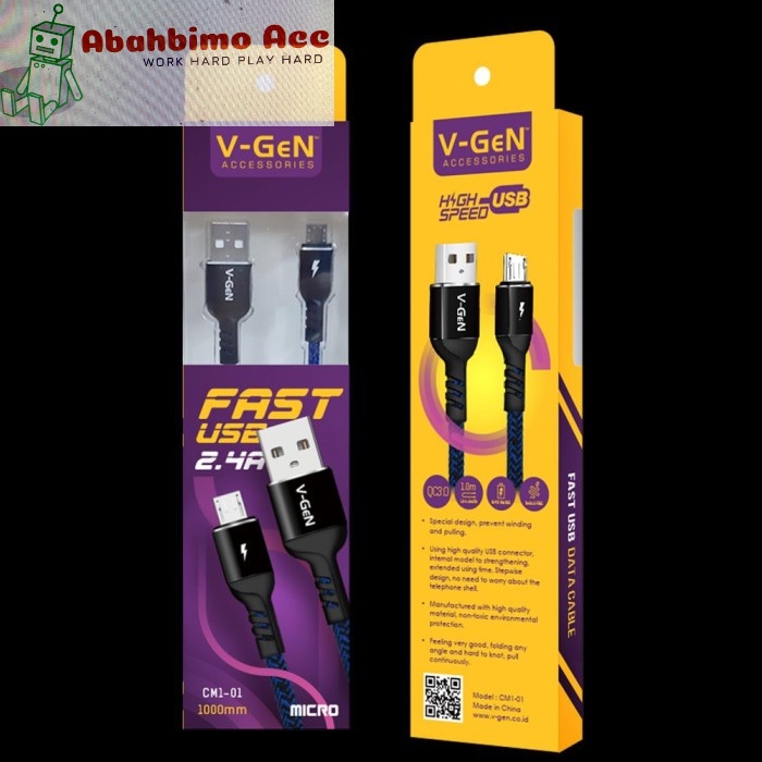 Jual Kabel Data V Gen Original Data Speed Vgen Microusb Charging Cm