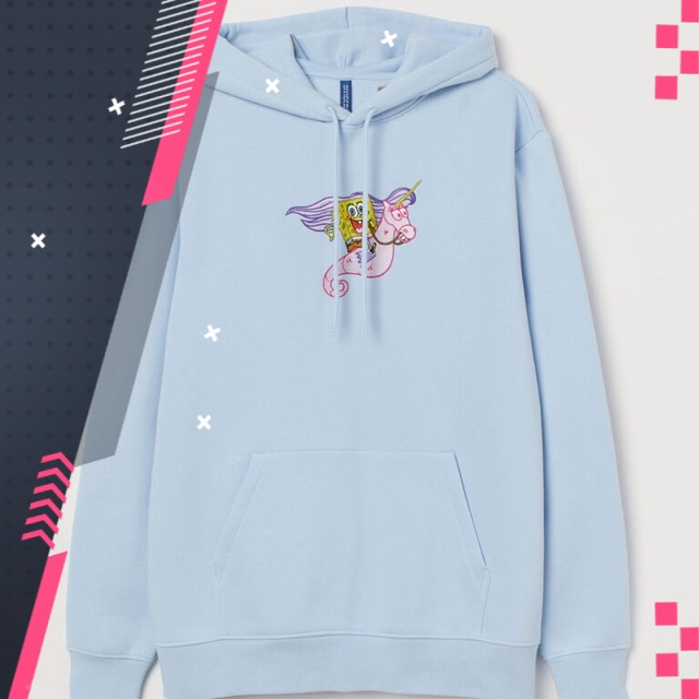 Jual Hoodie hnm h m spongebob unicorn chest bordir Shopee Indonesia