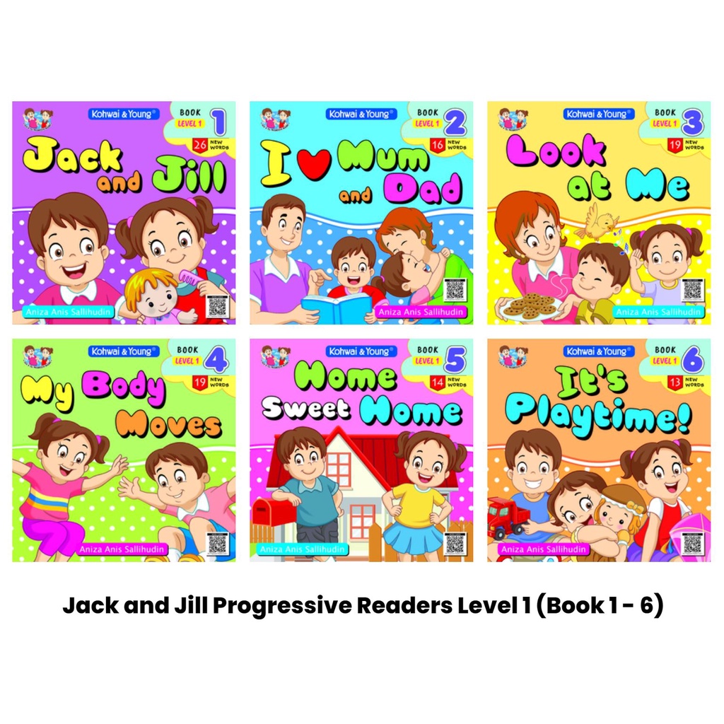 Jual [KY]1 SET OF 6 BOOKS Jack And Jill Progressive Reader Level 1-3 ...
