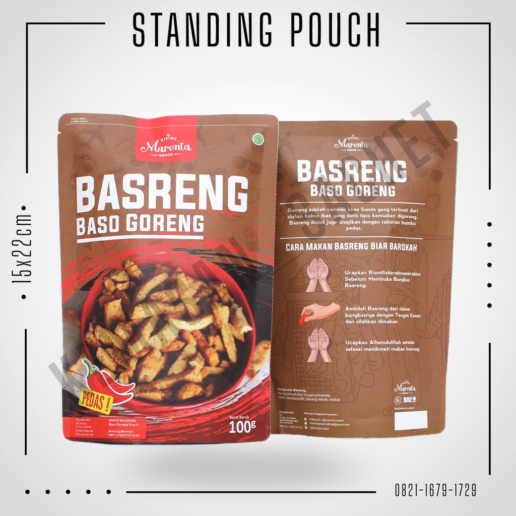 Jual Cetak Kemasan Standing Pouch Full Print Ukuran 15x22 Shopee