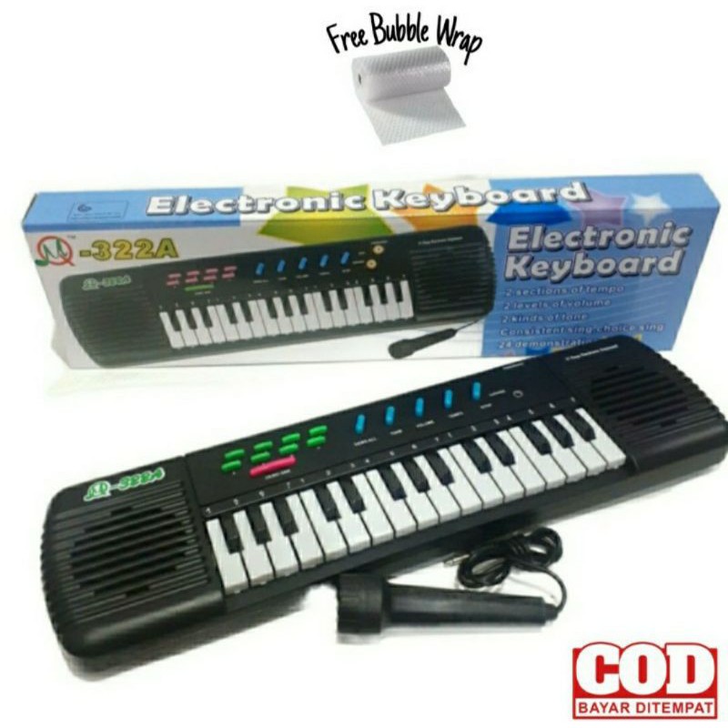 Jual COD MAINAN KEYBOARD ANAK ELECTRONIC PIANO ELEKTRIK DAN MIC