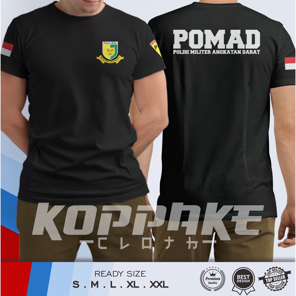 Jual Kaos Pomad Polisi Militer Angkatan Darat Baju Distro Shopee Indonesia